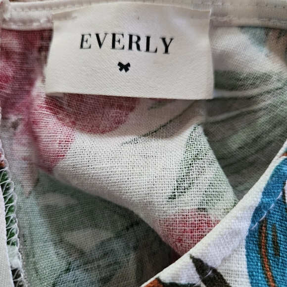 Anthropologie Everly Linen Blend Tropical Dress - Picture 9 of 10